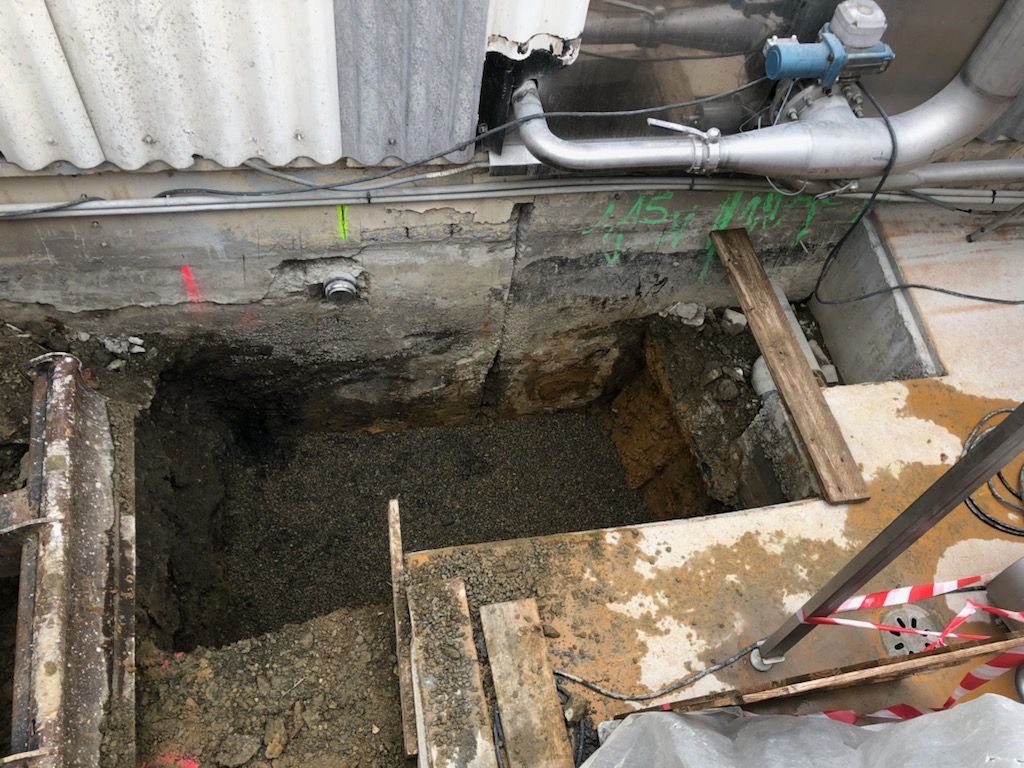 démolition béton dans une usine agroalimentaire à landerneau