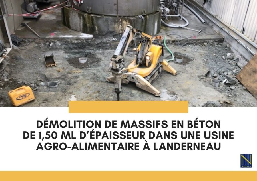 Démolition de massifs en béton