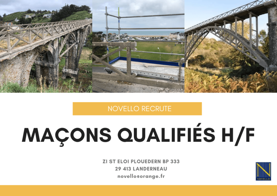 Novello recrute des Maçons Qualifiés H/F